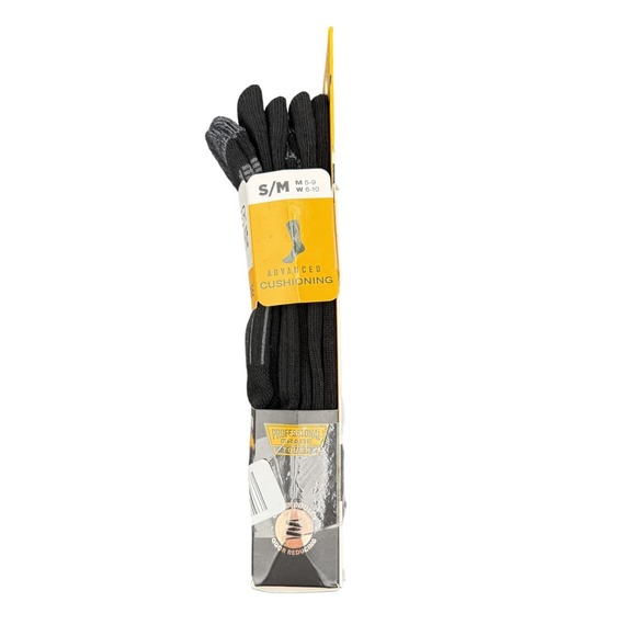 Copper Fit Work Crew Socks Unisex Black Advanced Cushioning S/M 2 Pair - Picture 5 of 8